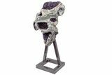 Multi-Window Amethyst Geode on Metal Stand - One Of A Kind! #199980-15